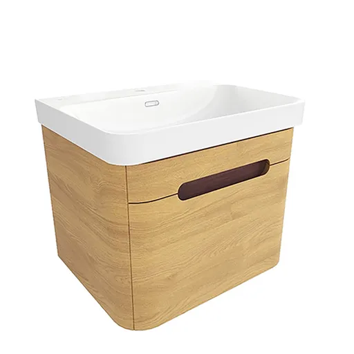 Kúpeľňová skrinka s umývadlom SAT Fusion 57,5x43x45 cm dub medový mat SATFUSION60DMU