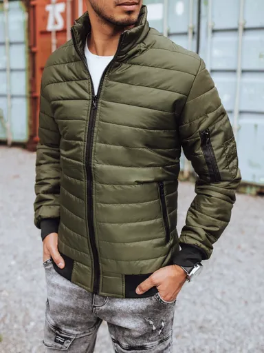 Jedinečná zelená prešívaná bunda.