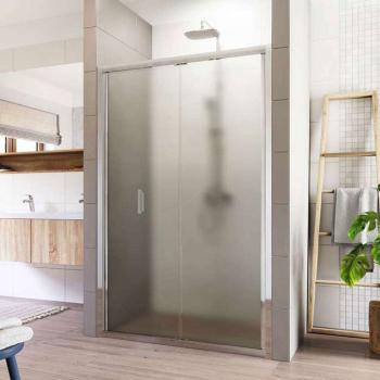 MEREO - Sprchové dvere LIMA, zalamovacie, 90x190 cm, chróm ALU, sklo Point 6 mm CK80122K