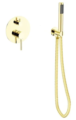 BESCO - Podomietkový sprchový/vaňový set VEO II zlatá lesklá BABWVSPJZLII