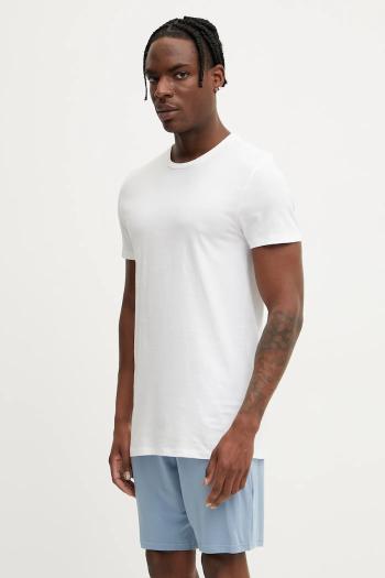 Bavlnené elegantné tričko Calvin Klein Underwear 3-pak pánske, biela farba, jednofarebné, LV00NB4051