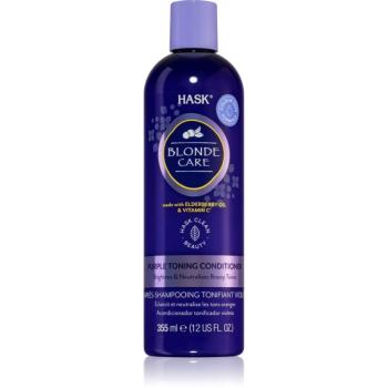 HASK Blonde Care Purple Shampoo kondicionér pre blond vlasy neutralizujúci žlté tóny 355 ml