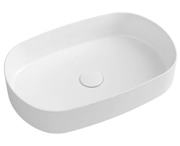 ISVEA - INFINITY OVAL keramické umývadlo na dosku, 55x36cm, biela 10NF65055