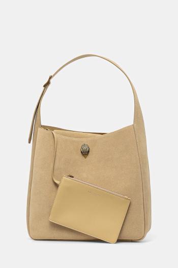 Semišová kabelka Kurt Geiger London zelená farba, 3576073209