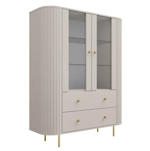 ArtLemp Vitrína VAOLIA 2F2S  | pieskovo béžová