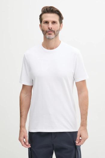 Bavlnené tričko Calvin Klein Jeans pánske, biela farba, jednofarebné, LV040HM265