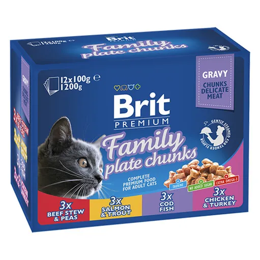 BRIT Premium Family Plate kapsička pre mačky 12 x 100 g