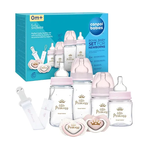 CANPOL BABIES Darčeková sada pre novorodencov ROYAL BABY ružová