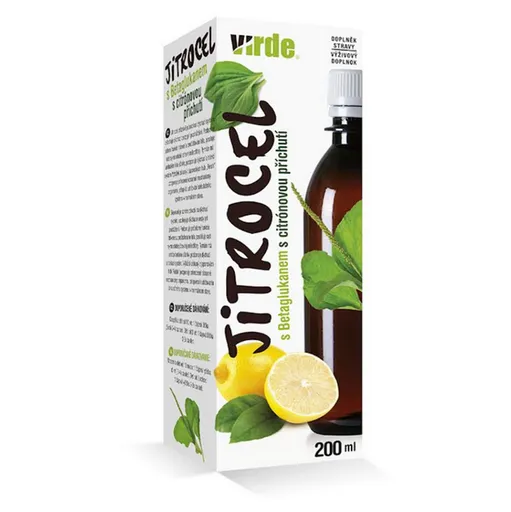 VIRDE Skorocel s betaglukánom s citrónovou príchuťou 200 ml