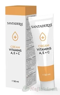 SANTADERM CREAM VITAMINS A, E + C krém s vitamínmi na suchú a odlupujúcu sa pokožku 50 ml