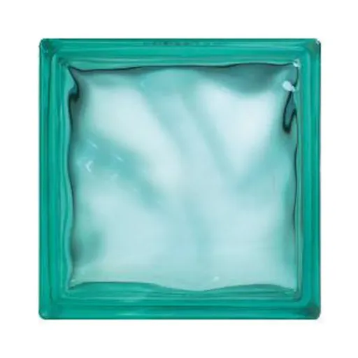 Luxfera Glassblocks turquoise 19x19x8 cm mat 1908WTURQUOISE