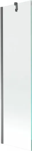 MEXEN/S - Next vaňová zástena FIX 50 x 150, transparent, grafit metal 895-050-000-00-00-95