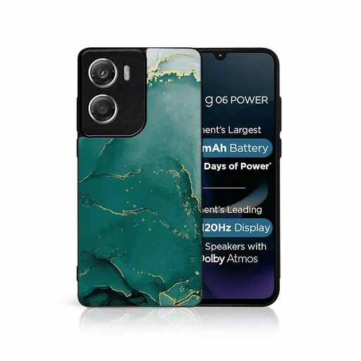 MY ART Ochranný kryt pre Motorola Moto G06 / G06 Power GREEN MARBLE (145)
