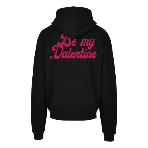 Ruka Hore mikina Be My Valentine Čierna S