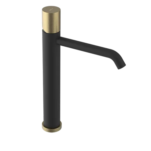 SAPHO - ULTRATAP stojanková umývadlová batéria, čierná mat/zlato mat UT007TBG