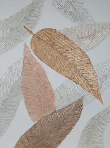 ArtFir Obraz LISTY 512 | biela 90 x 120 cm