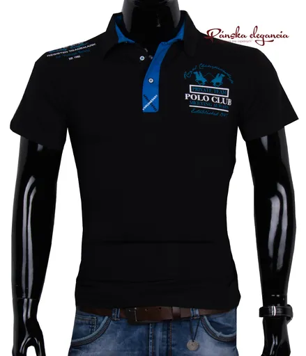 Čierne polo tričko s top detailami.