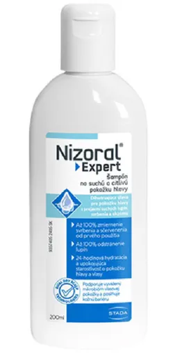 Nizoral Expert šampón na suchú a citlivů pokožku a vlasy 200 ml