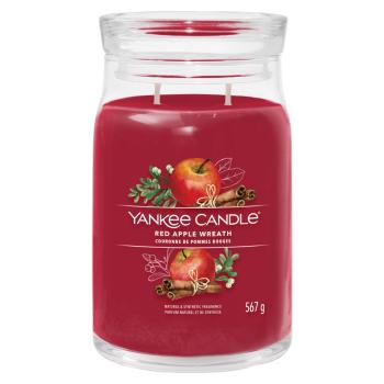 YANKEE CANDLE Signature Vonná sviečka veľká 2 knôty Red Apple Wreath 567 g