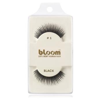 Bloom Natural nalepovacie mihalnice z prírodných vlasov No. 1 (Black) 1 cm