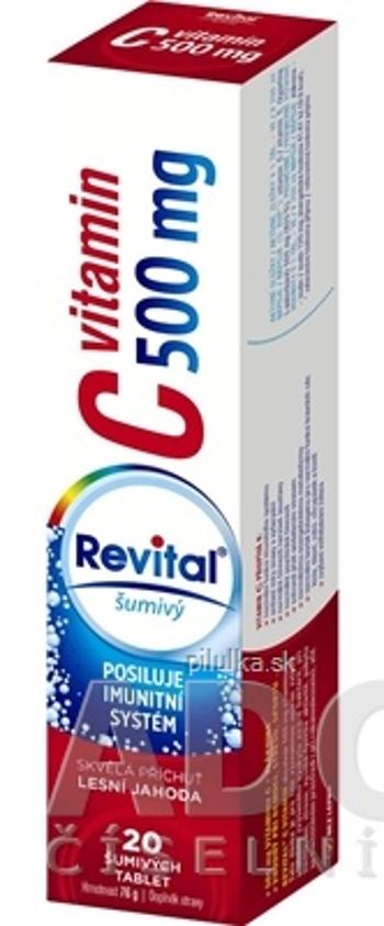 REVITAL Vitamín C 500 mg s príchuťou lesná jahoda 20 šumivých tabliet