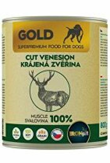 IRONpet Gold Dog Zverina rezaná svalovina v konzerve 800g + Množstevná zľava