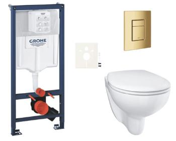 Závesný wc set do ľahkých stien / predstenová montáž GROHE Bau Ceramic SIKOGRSBAUSCGL0