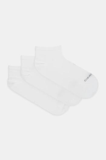 Ponožky Calvin Klein 3-pak biela farba, 701233833