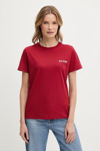 Tričko Guess dámske, červená farba, W5RI04 I3Z14