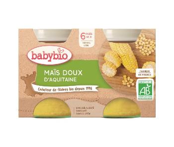 BABYBIO Príkrm sladká kukurica (2x 130 g)