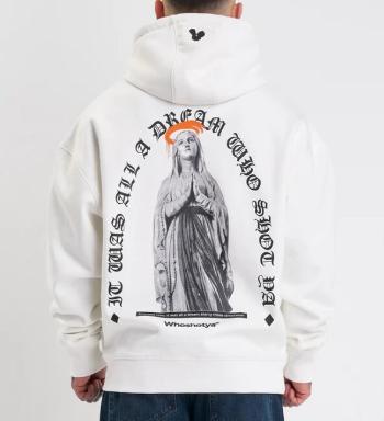 Whoshotya Matria Heavy Oversize Hoodie White - XL