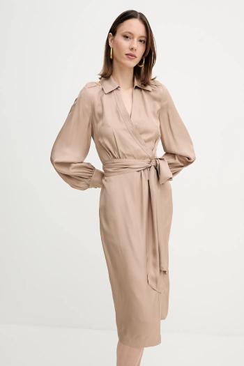 Šaty Marciano Guess DORIAN béžová farba, midi, rovný strih, 5GGK30 7309A