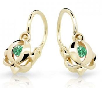 Cutie Jewellery Zlaté detské náušnice C2218-10-X-1 zelená