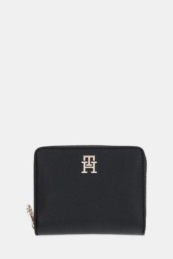 Peňaženka Tommy Hilfiger dámska, čierna farba, AW0AW17473