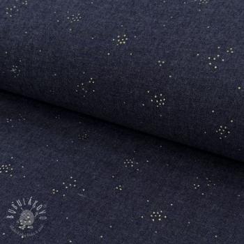 Bavlnená látka JEANS Glitter small dots