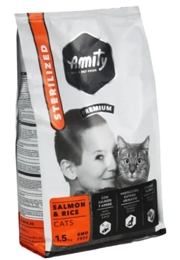 Amity CATS Premium STERILIZED Salmon and Rice granule pre sterilizované mačky losos s ryžou 1,5kg