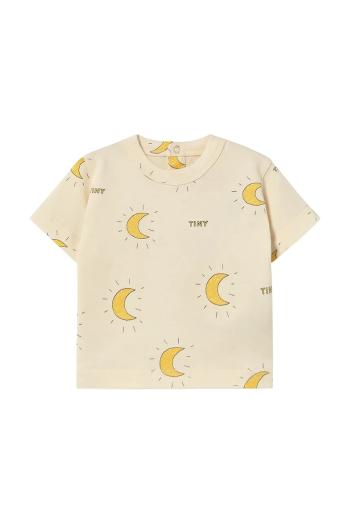 Detské bavlnené tričko Tinycottons MIDNIGHT SUN BABY TEE béžová farba, vzorovaný, SS25-023