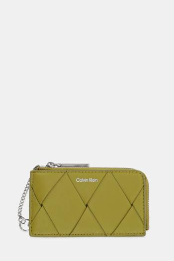 Peňaženka Calvin Klein dámska, zelená farba, K60K612954