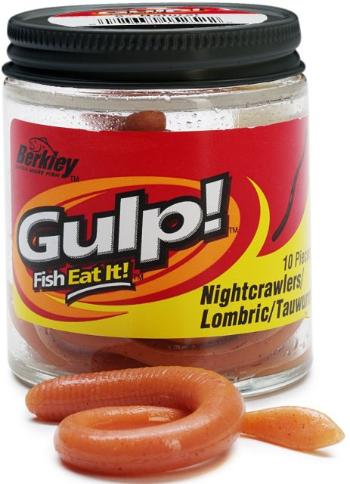 Berkley gumové nástrahy gulp dážďovka 15 cm 10 ks-tmavo hnedá