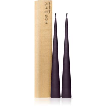 ester & erik cone candles muted mauve (no. 42) dekoratívna sviečka 2x37 cm