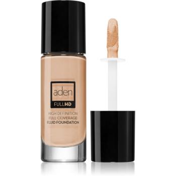 Aden Cosmetics Full HD Fluid Foundation dlhotrvajúci tekutý make-up odtieň 01 Porcelain 20 ml