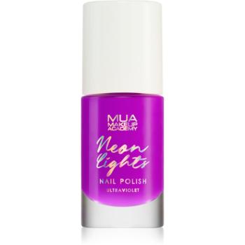 MUA Makeup Academy Neon Lights neónový lak na nechty odtieň Ultraviolet 8 ml