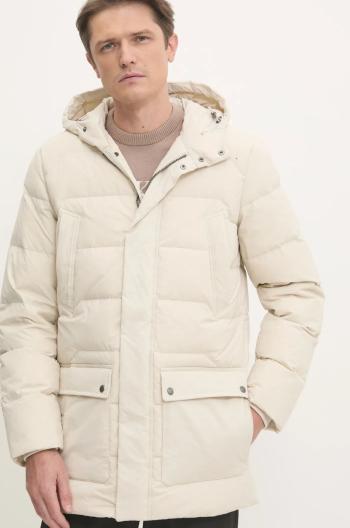 Páperová bunda Geox pánska, béžová farba, zimná, M4626N-T3147-F1616