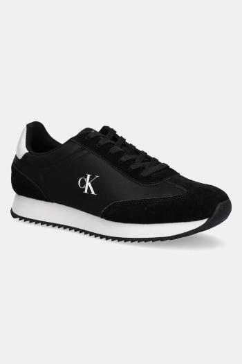Tenisky Calvin Klein Jeans RUNNER LACEUP MG NYLON MIX čierna farba, YW0YW01828