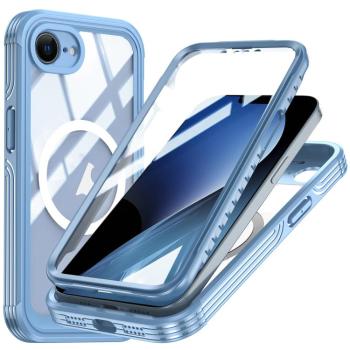 DUAL MAGSAFE Obojstranný ochranný kryt pre Apple iPhone 16e modrý