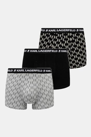 Boxerky Karl Lagerfeld 3-pak pánske, čierna farba, A1M47086