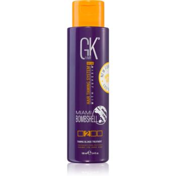 GK Hair Miami Bombshell Taming Blonde Treatment masca cu keratina pentru parul blond cu suvite 100 ml