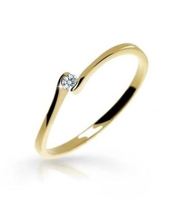 Cutie Diamonds Trblietavý prsteň zo žltého zlata s briliantom DZ6727-2947-00-X-1 60 mm