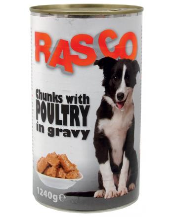 RASCO DOG KONZERVA HYDINOVE KUSKY V STAVE 1240G