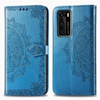 ART Peňaženkový kryt Huawei P40 ORNAMENT modrý